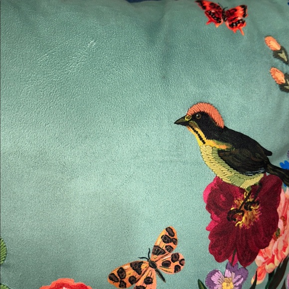 Nathalie Lete Embroidered Velvet Pillow 18" x 18" - Picture 10 of 12